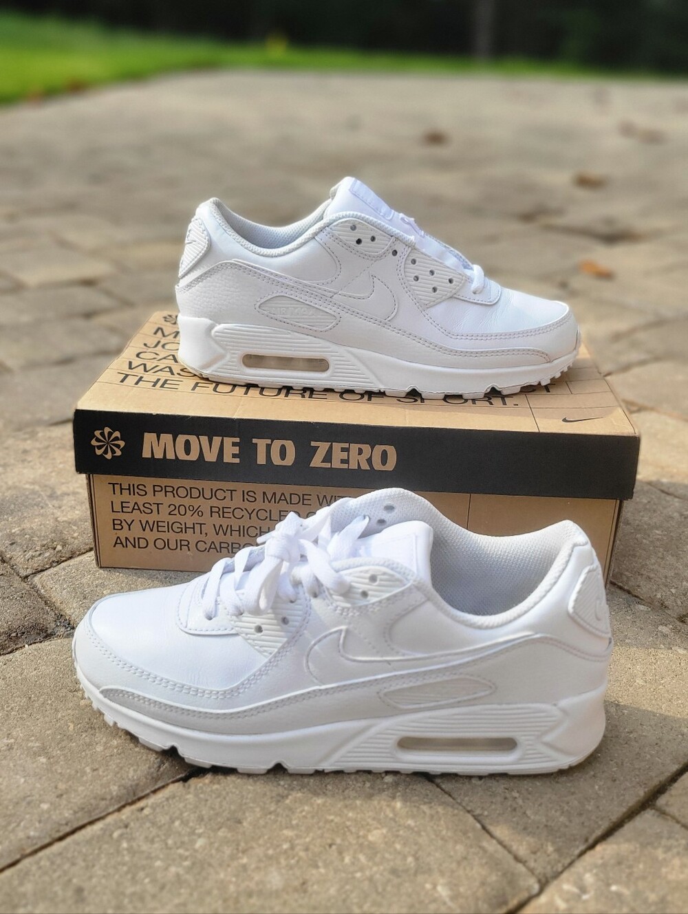 Nike Air Max 90 'Triple White' (Leather)